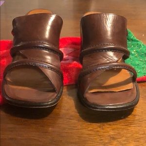 Italian, Brown Leather Sandals
